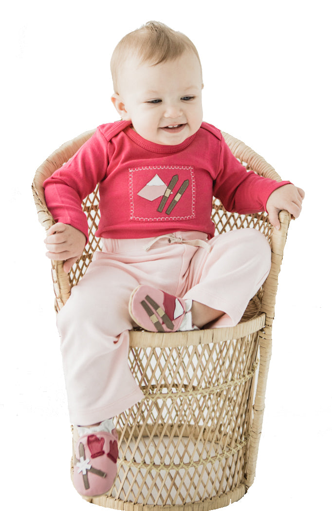 Ski Patrol Gift Set (pink with matching shoes, onesie, pant, hat)