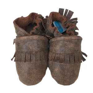 Fringe Mocs (distressed brown) 30% off