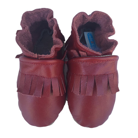 Fringe Mocs 30% off (pomegranate)