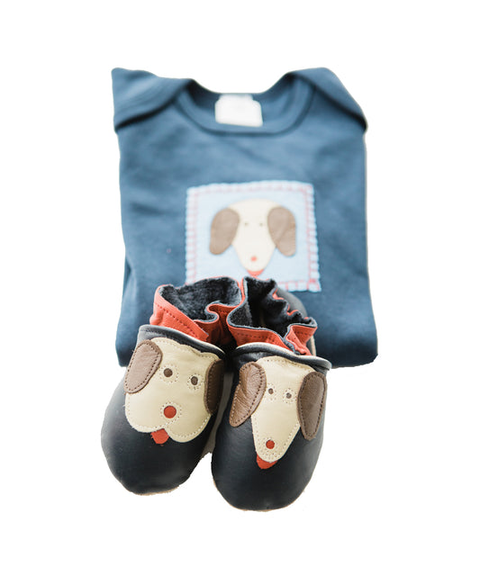 Yip&Yap Gift Set (navy onesie, shoes)